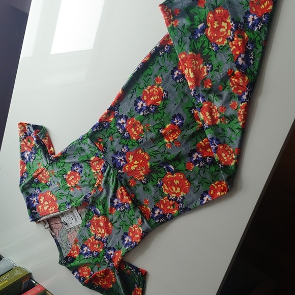 Size small Zara Trafaluc Floral print Crush Velvet Dress - Picture 2 of 6